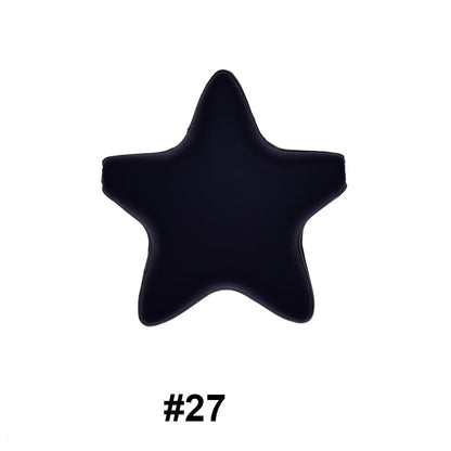Star Shaped 45mm Silicone Beads Smooth Surface 50pcs 12