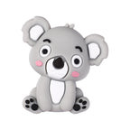 Silicone 3D Focal Beads Koala Sitting Pose Pastel Colors 20pcs 10