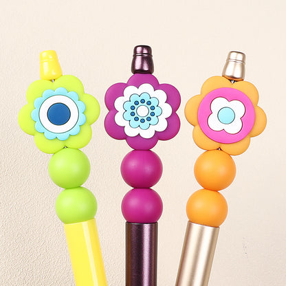 Silicone Focal Beads Bohemian Seven Flowers Layered Petal Design 20pcs 8