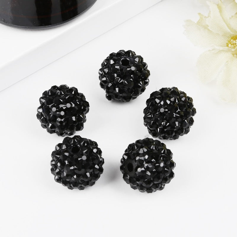 Bubblegum Ball Rhinestone Beads 12mm Multicolor Sparkle 50pcs 20