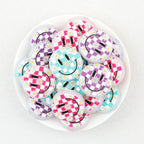 Daisy Check Smile Face Silicone Focal Beads 20Pcs  2