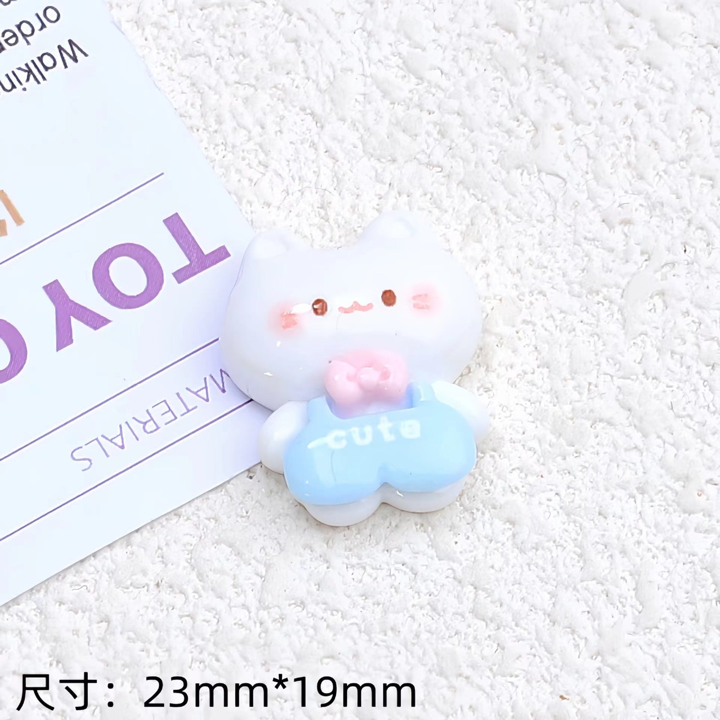 Glossy Plating Tiny Cute HK Kitten Resin Beads 10pcs 12