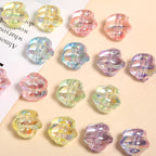 Spiral Acrylic Beads 17mm Transparent Pastel Colors 10pcs 2