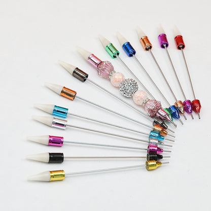 Beadable Double Head Point Drill Nail Tool Metal Handle 12.2cm
