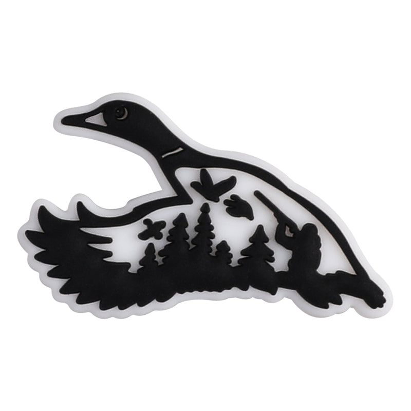 Silicone Focal Beads Hunting Season Black and White Wildlife Silhouettes 20pcs 14