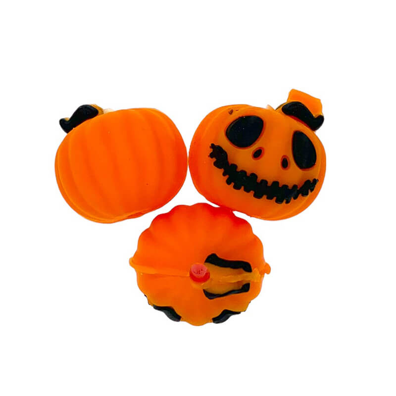 Silicone 3D Focal Beads Halloween Pumpkin Jack o Lantern Faces
