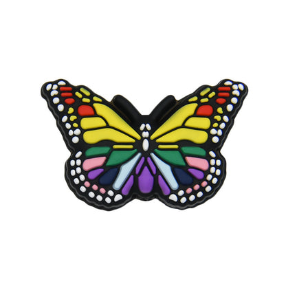 Silicone Focal Beads Butterfly Colorful Vibrant Design 20pcs 8