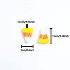Candy Corn Triangle Lampwork Beads 15mm 10pcs 3