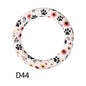 65mm Printed Silicone Beads Round Rings Floral Animal Spots Prints 50