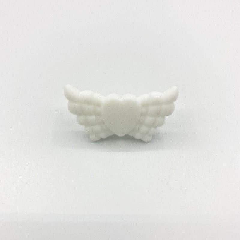 Wing Silicone Beads Mixed Colors 20pcs 25