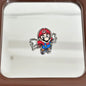 Painted Acrylic Beads Super Mario Embossed Enamel Characters 10pcs 4