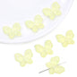 Transparent Frosted Butterfly Acrylic Beads 21x18mm Pastel Colors 20pcs 8