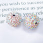 Colored Clay Ball Rhinestone Beads 16mm Glass Glaze 20pcs 3