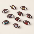 Silicone 3D Focal Beads NFL Football Team Logo Textured Football Shape 4