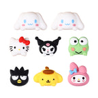 Silicone 3D Focal Beads Sanrio Avatar Smiling Faces Mixed Set 20pcs 10