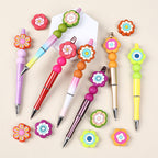 Silicone Focal Beads Bohemian Seven Flowers Layered Petal Design 20pcs 7