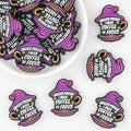 Silicone Focal Beads Halloween Witch Hat Coffee Design 20pcs
