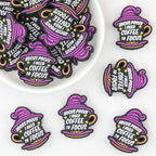 Silicone Focal Beads Halloween Witch Hat Coffee Design 20pcs