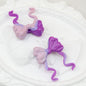 Tie Dye Glitter Bow Silicone Focal Beads 20pcs 10