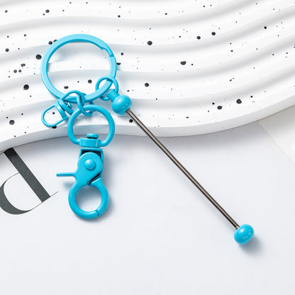 Beadable Gradient Color DIY Metal Keychain