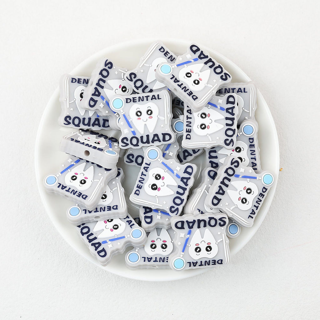 Silicone Focal Beads Dental Squad Smiling Tooth Dental Tools 20pcs