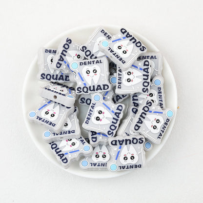 Silicone Focal Beads Dental Squad Smiling Tooth Dental Tools 20pcs