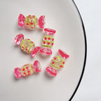 Hand Painted Wave Point Candy Acrylic Beads 14mm 5pcs 3