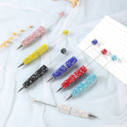 Beadable Pen Full Rhinestone Colorful Ballpoint Ink