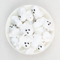  3D Halloween White Ghost Silicone Focal Beads 20Pcs 2