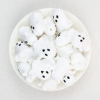 3D Halloween White Ghost Silicone Focal Beads 20Pcs 2