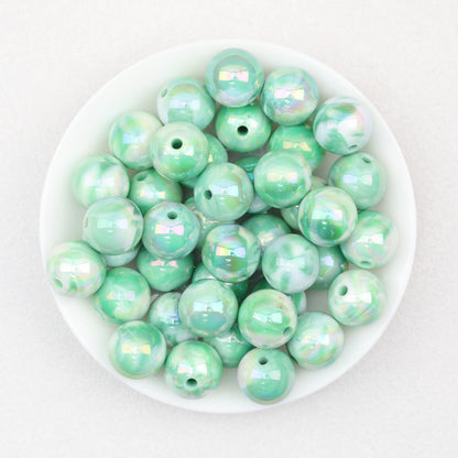 Marbled Pattern Acrylic Round Beads 16mm 50pcs 6