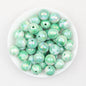 Marbled Pattern Acrylic Round Beads 16mm 50pcs 6