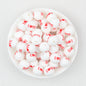 Valentine Theme 15mm Silicone Beads Printed Pattern 50pcs 7