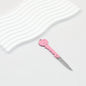 Mini Folding Self Defense Keychain Stainless Steel Key Shape 2pcs - pink