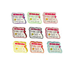 Silicone Focal Beads Keep Going Motivational Text Card Shape 20pcs