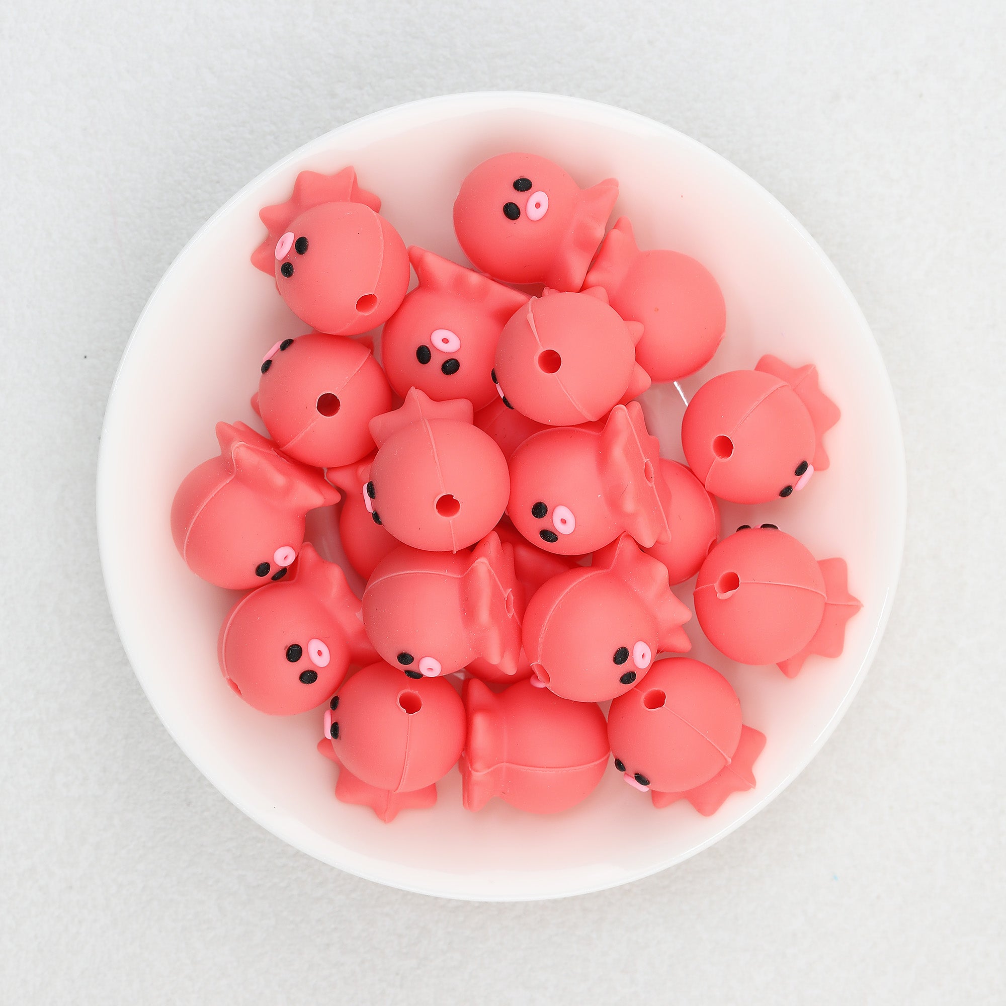 3D Cute Octopus Silicone Focal Beads 20Pcs  3