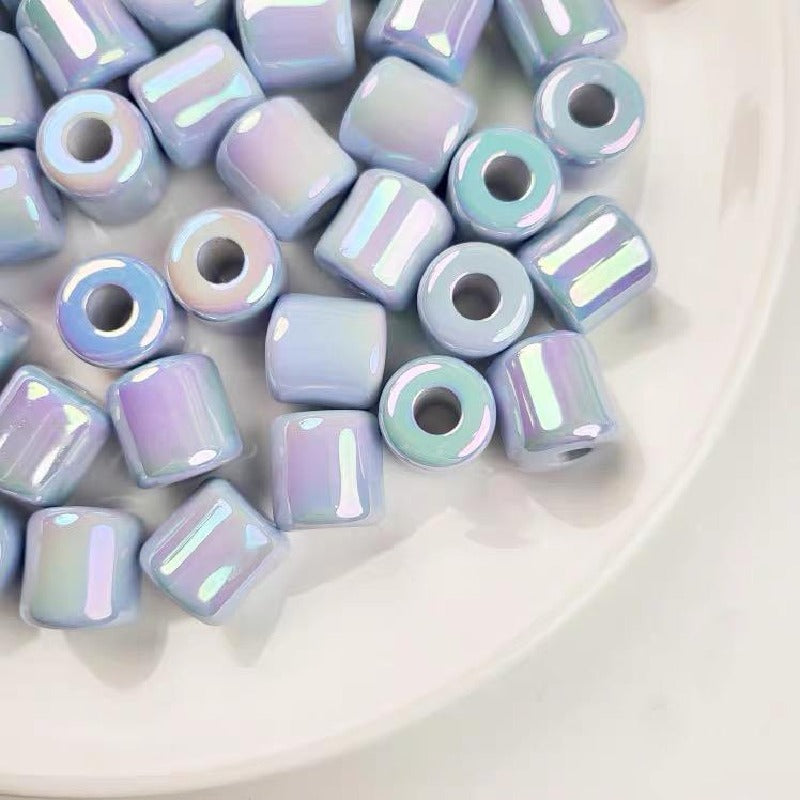 Glossy Tube Acrylic Beads 16mm Vibrant Colors 10pcs 5