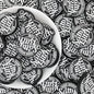 Black Silicone Focal Beads Salty Bitch Design 20pcs