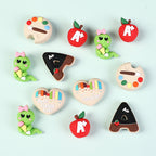 Silicone 3D Focal Beads Teacher Apple A+ Pencil 20pcs 3