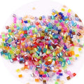 Iridescent Seed Bugle Glass Beads 3mm Mixed Colors 3000pcs 5