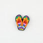 3D Colorful Flip Flop Silicone Focal Beads Multicolor Striped 20pcs - Flip Flop 2