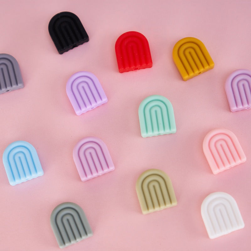 Color Arch Silicone Beads Minimalist Door Design 20pcs 4