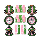 Silicone Focal Beads AKA Women Badge Layered AKA Emblems 20Pcs 5