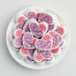 Mother's Day Heart Footprint Silicone Focal Beads 20 pcs