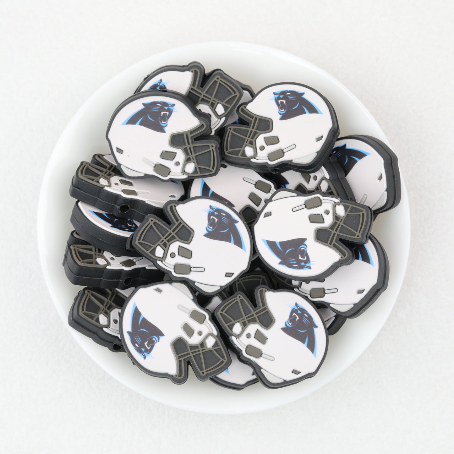 NFL Teams Silicone Focal Beads Football Helmet Design 20pcs 15