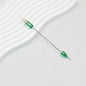 Beadable Double Head Point Drill Nail Tool Metal Handle 12.2cm - Green