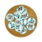 Silicone Focal Beads Jesus Love You Circle Badge Blue Heart 2