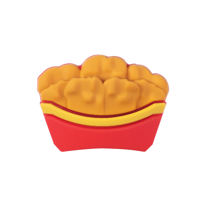 Silicone 3D Focal Beads Fast Food Chicken Nuggets French Fries Taco Pizza 20pcs 15