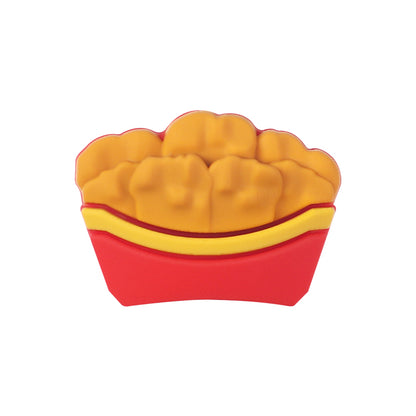Silicone 3D Focal Beads Fast Food Chicken Nuggets French Fries Taco Pizza 20pcs 15
