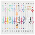 Beadable Gradient Color DIY Metal Keychain